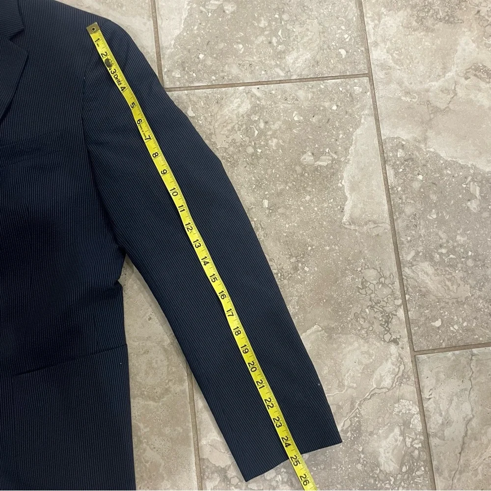 Banana Republic Blazer Mens 38 Regular Slim Fit Marzotto Wool Silk Jacket Stripe
